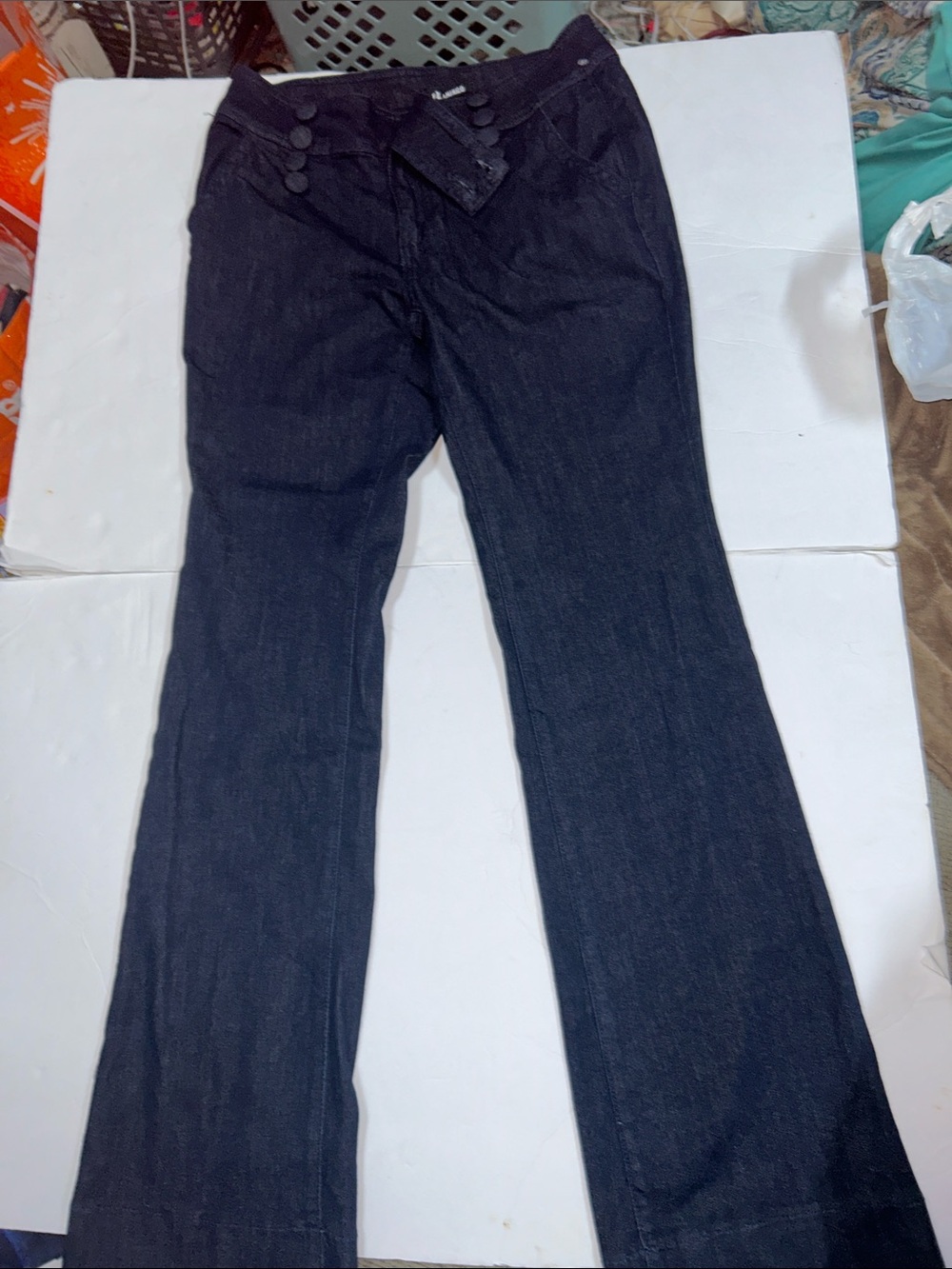 NWT Flamingo Women’s Dark Blue Wide Leg Jeans Size Large